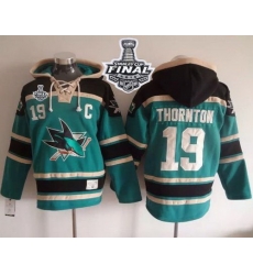 Men San Jose Sharks 19 Joe Thornton Teal Sawyer Hooded Sweatshirt 2016 Stanley Cup Final Patch Stitched NHL Jersey Men San Jose Sharks 19 Joe Thornton Teal Sawyer Hooded Sweatshirt 2016 Stanley Cup Final Patch Stitched NHL Jersey
