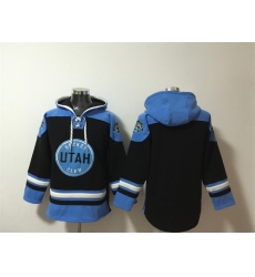 Men Utah Hockey Club Blank Black Blue Ageless Must Have Lace Up Pullover Hoodie Men Utah Hockey Club Blank Black Blue Ageless Must Have Lace Up Pullover Hoodie