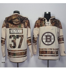 Bruins #37 Patrice Bergeron Cream Camo Stitched NHL Hoody Bruins #37 Patrice Bergeron Cream Camo Stitched NHL Hoody