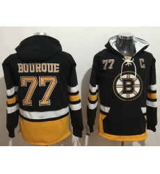 Men Boston Bruins 77 Ray Bourque Black Name 26 Number Pullover NHL Hoodie Men Boston Bruins 77 Ray Bourque Black Name 26 Number Pullover NHL Hoodie