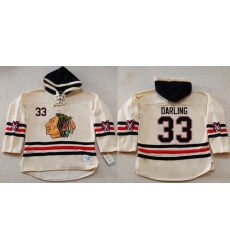 Men Chicago Blackhawks 33 Scott Darling Cream Heavyweight Pullover Hoodie Stitched NHL Jersey Men Chicago Blackhawks 33 Scott Darling Cream Heavyweight Pullover Hoodie Stitched NHL Jersey