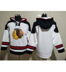 Men Chicago Blackhawks Blank White Stitched NHL Hoodie Men Chicago Blackhawks Blank White Stitched NHL Hoodie