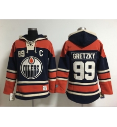 Men Edmonton Oilers 99 Wayne Gretzky dark Blue Stitched NHL Hoodie Men Edmonton Oilers 99 Wayne Gretzky dark Blue Stitched NHL Hoodie
