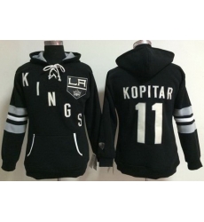 Los Angeles Kings 11 Anze Kopitar Black Women Old Time Heidi NHL Hoodie Los Angeles Kings 11 Anze Kopitar Black Women Old Time Heidi NHL Hoodie