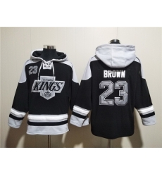 Men Los Angeles Kings 23 Dustin Brown Black Ageless Must Have Lace Up Pullover Hoodie Men Los Angeles Kings 23 Dustin Brown Black Ageless Must Have Lace Up Pullover Hoodie