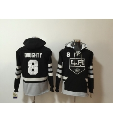 Men Los Angeles Kings 8 Drew Doughty Black All Stitched Hooded Sweatshirt Men Los Angeles Kings 8 Drew Doughty Black All Stitched Hooded Sweatshirt