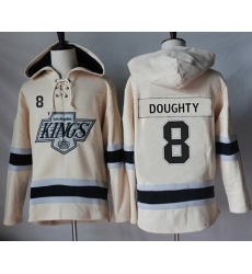 Men Los Angeles Kings 8 Drew Doughty Cream Sawyer Hooded Sweatshirt Stitched NHL Jersey Men Los Angeles Kings 8 Drew Doughty Cream Sawyer Hooded Sweatshirt Stitched NHL Jersey
