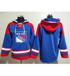 Men New York Rangers Blank Blue Stitched NHL Hoodie Men New York Rangers Blank Blue Stitched NHL Hoodie