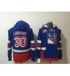 Men New York Rangers Henrik Lundqvist 30 Blue Stitched NHL Hoodie II Men New York Rangers Henrik Lundqvist 30 Blue Stitched NHL Hoodie II