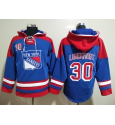 Men New York Rangers Henrik Lundqvist 30 Blue Stitched NHL Hoodie Men New York Rangers Henrik Lundqvist 30 Blue Stitched NHL Hoodie