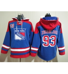 Men New York Rangers Mike Zibanejad 93 Blue Stitched NHL Hoodie Men New York Rangers Mike Zibanejad 93 Blue Stitched NHL Hoodie