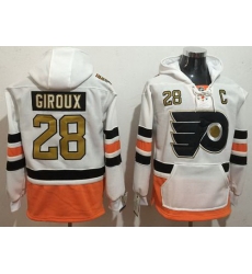 Men Philadelphia Flyers 28 Claude Giroux White 3rd Name 26 Number Pullover NHL Hoodie Men Philadelphia Flyers 28 Claude Giroux White 3rd Name 26 Number Pullover NHL Hoodie