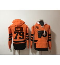 Men's Philadelphia Flyers 79 Carter Hart Stitched Orange Hoody Men's Philadelphia Flyers 79 Carter Hart Stitched Orange Hoody