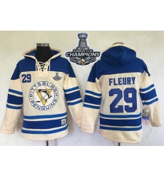 Men Pittsburgh Penguins 29 Andre Fleury Cream Sawyer Hooded Sweatshirt 2017 Stanley Cup Finals Champions Stitched NHL Jersey Men Pittsburgh Penguins 29 Andre Fleury Cream Sawyer Hooded Sweatshirt 2017 Stanley Cup Finals Champions Stitched NHL Jersey