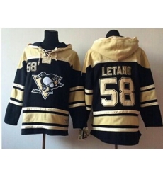 Men Pittsburgh Penguins 58 Kris Letang Black Sawyer Hooded Sweatshirt Stitched NHL Jersey Men Pittsburgh Penguins 58 Kris Letang Black Sawyer Hooded Sweatshirt Stitched NHL Jersey