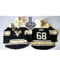 Men Pittsburgh Penguins 68 Jaromir Jagr Black Sawyer Hooded Sweatshirt 2017 Stanley Cup Final Patch Stitched NHL Jersey Men Pittsburgh Penguins 68 Jaromir Jagr Black Sawyer Hooded Sweatshirt 2017 Stanley Cup Final Patch Stitched NHL Jersey