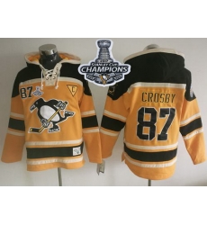 Men Pittsburgh Penguins 87 Sidney Crosby Gold Sawyer Hooded Sweatshirt 2017 Stanley Cup Finals Champions Stitched NHL Jersey Men Pittsburgh Penguins 87 Sidney Crosby Gold Sawyer Hooded Sweatshirt 2017 Stanley Cup Finals Champions Stitched NHL Jersey