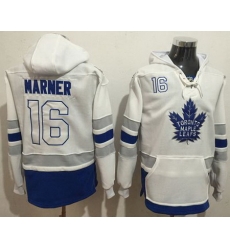 Maple Leafs #16 Mitchell Marner White Name 26 Number Pullover NHL Hoodie Maple Leafs #16 Mitchell Marner White Name 26 Number Pullover NHL Hoodie