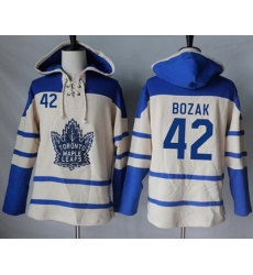 Maple Leafs #42 Tyler Bozak Cream Sawyer Hooded Sweatshirt Stitched NHL Jersey Maple Leafs #42 Tyler Bozak Cream Sawyer Hooded Sweatshirt Stitched NHL Jersey