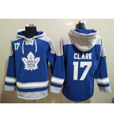 Men Toronto Maple Leafs Wendel Clark 17 Blue Stitched NHL Hoodie Men Toronto Maple Leafs Wendel Clark 17 Blue Stitched NHL Hoodie