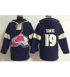 Colorado Avalanche 19 Joe Sakic Blue Pullover Hoodie Jersey Colorado Avalanche 19 Joe Sakic Blue Pullover Hoodie Jersey