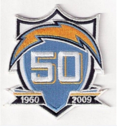 Stitched San Diego Chargers 50th Anniversary Jersey Patch Stitched San Diego Chargers 50th Anniversary Jersey Patch