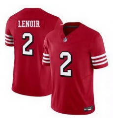 San Francisco 49ers 2 Deommodore Lenoir Red Throwback Limited Stitched Jersey