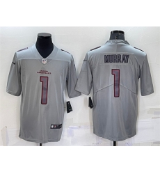Men Arizona Cardinals 1 Kyler Murray Grey Atmosphere Fashion Stitched Jersey Men Arizona Cardinals 1 Kyler Murray Grey Atmosphere Fashion Stitched Jersey