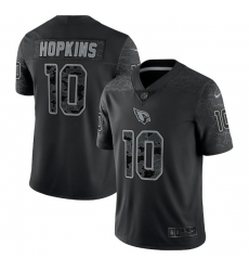 Men Arizona Cardinals 10 DeAndre Hopkins Black Reflective Limited Stitched Football Jersey Men Arizona Cardinals 10 DeAndre Hopkins Black Reflective Limited Stitched Football Jersey