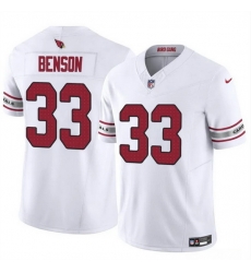 Men Arizona Cardinals 33 Trey Benson White 2024 F U S E Vapor Untouchable Limited Stitched Jersey Men Arizona Cardinals 33 Trey Benson White 2024 F U S E Vapor Untouchable Limited Stitched Jersey