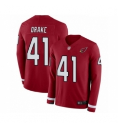 Men Arizona Cardinals #41 Kenyan Drake Limited Red Therma Long Sleeve Football Jersey Men Arizona Cardinals #41 Kenyan Drake Limited Red Therma Long Sleeve Football Jersey