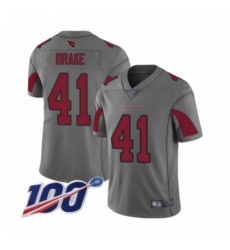 Men Arizona Cardinals #41 Kenyan Drake Limited Silver Inverted Legend 100th Season Football Jersey Men Arizona Cardinals #41 Kenyan Drake Limited Silver Inverted Legend 100th Season Football Jersey