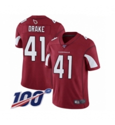 Men Arizona Cardinals #41 Kenyan Drake Red Team Color Vapor Untouchable Limited Player 100th Season Football Jersey Men Arizona Cardinals #41 Kenyan Drake Red Team Color Vapor Untouchable Limited Player 100th Season Football Jersey