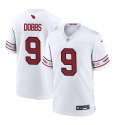 Men Arizona Cardinals 9 Joshua Dobbs White 2023 Stitched Game Football Jersey Men Arizona Cardinals 9 Joshua Dobbs White 2023 Stitched Game Football Jersey