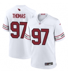 Men Arizona Cardinals 97 Cameron Thomas White 2023 Stitched Game Football Jersey Men Arizona Cardinals 97 Cameron Thomas White 2023 Stitched Game Football Jersey