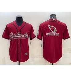Men Arizona Cardinals Red Team Big Logo With Patch Cool Base Stitched Baseball Jersey Men Arizona Cardinals Red Team Big Logo With Patch Cool Base Stitched Baseball Jersey