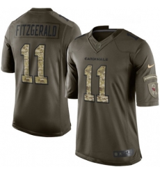 Men Nike Arizona Cardinals 11 Larry Fitzgerald Elite Green Salute to Service NFL Jersey Men Nike Arizona Cardinals 11 Larry Fitzgerald Elite Green Salute to Service NFL Jersey