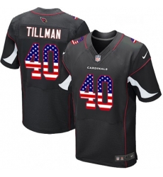 Men Nike Arizona Cardinals 40 Pat Tillman Elite Black Alternate USA Flag Fashion NFL Jersey Men Nike Arizona Cardinals 40 Pat Tillman Elite Black Alternate USA Flag Fashion NFL Jersey