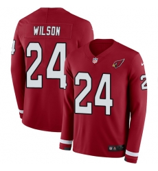Nike Cardinals #24 Adrian Wilson Red Team Color Men Stitched NFL Limited Therma Long Sleeve Jersey Nike Cardinals #24 Adrian Wilson Red Team Color Men Stitched NFL Limited Therma Long Sleeve Jersey