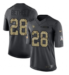 Nike Cardinals #28 Justin Bethel Black Mens Stitched NFL Limited 2016 Salute to Service Jersey Nike Cardinals #28 Justin Bethel Black Mens Stitched NFL Limited 2016 Salute to Service Jersey
