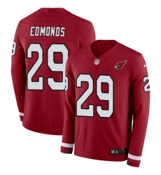 Nike Cardinals #29 Chase Edmonds Red Team Color Men Stitched NFL Limited Therma Long Sleeve Jersey Nike Cardinals #29 Chase Edmonds Red Team Color Men Stitched NFL Limited Therma Long Sleeve Jersey