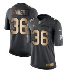 Nike Cardinals #36 Budda Baker Black Mens Stitched NFL Limited Gold Salute To Service Jersey Nike Cardinals #36 Budda Baker Black Mens Stitched NFL Limited Gold Salute To Service Jersey
