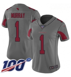 Cardinals #1 Kyler Murray Silver Women Stitched Football Limited Inverted Legend 100th Season Jersey Cardinals #1 Kyler Murray Silver Women Stitched Football Limited Inverted Legend 100th Season Jersey