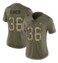 Nike Cardinals #36 Budda Baker Olive Camo Womens Stitched NFL Limited 2017 Salute to Service Jersey Nike Cardinals #36 Budda Baker Olive Camo Womens Stitched NFL Limited 2017 Salute to Service Jersey