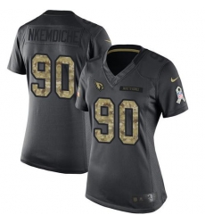 Nike Cardinals #90 Robert Nkemdiche Black Womens Stitched NFL Limited 2016 Salute to Service Jersey Nike Cardinals #90 Robert Nkemdiche Black Womens Stitched NFL Limited 2016 Salute to Service Jersey