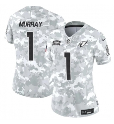 Women Arizona Cardinals 1 Kyler Murray 2024 F U S E Arctic Camo Salute To Service Limited Stitched Football Jersey Women Arizona Cardinals 1 Kyler Murray 2024 F U S E Arctic Camo Salute To Service Limited Stitched Football Jersey