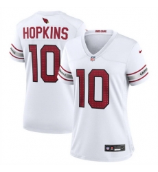 Women Arizona Cardinals 10 DeAndre Hopkins New White Stitched Game Jersey Women Arizona Cardinals 10 DeAndre Hopkins New White Stitched Game Jersey