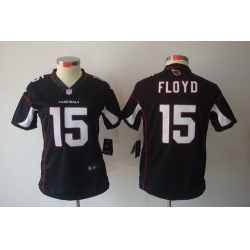 Women Nike Arizona Cardinals 15# Michael Floyd Black(Women Limited Jerseys)