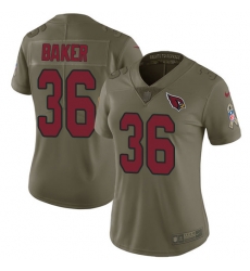 Womens Nike Cardinals #36 Budda Baker Olive Stitched NFL Limited 2017 Salute to Service Jersey Womens Nike Cardinals #36 Budda Baker Olive Stitched NFL Limited 2017 Salute to Service Jersey