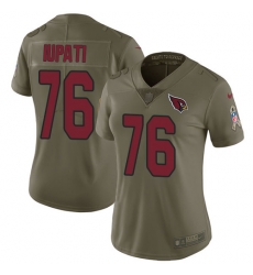 Womens Nike Cardinals #76 Mike Iupati Olive Stitched NFL Limited 2017 Salute to Service Jersey Womens Nike Cardinals #76 Mike Iupati Olive Stitched NFL Limited 2017 Salute to Service Jersey